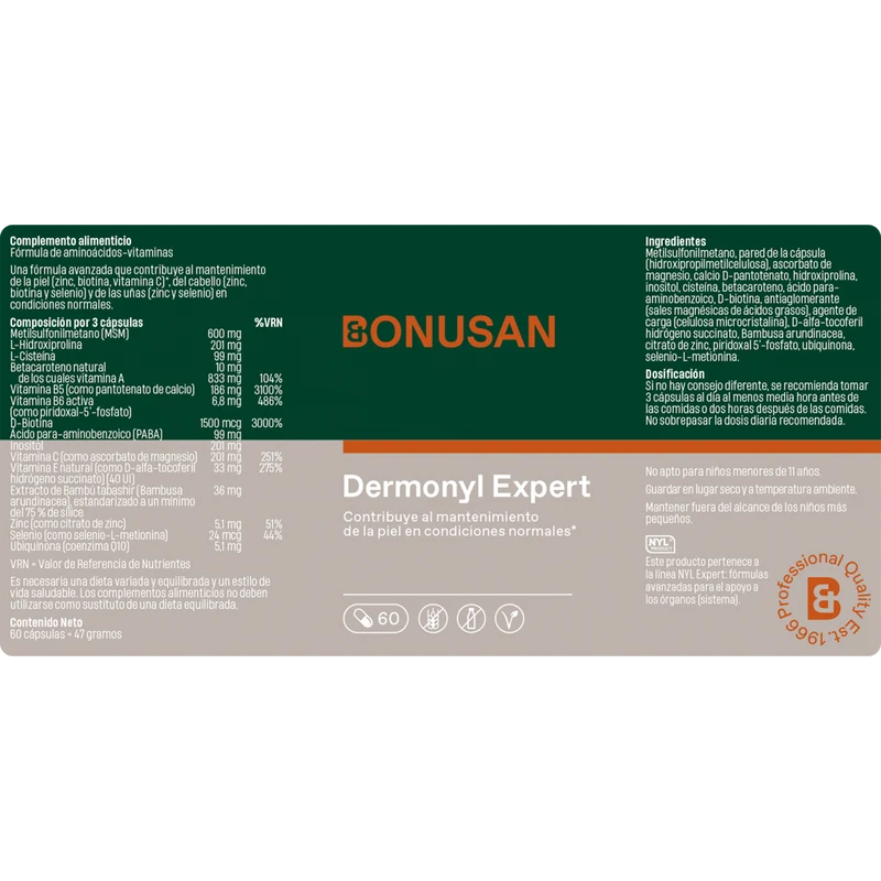 Dermonyl 60 Capsulas | Bonusan