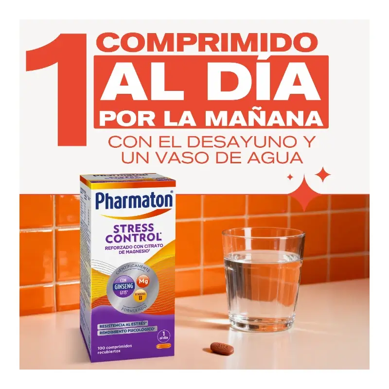 Pharmaton Stress Control Multivitaminico, 100 comprimidos