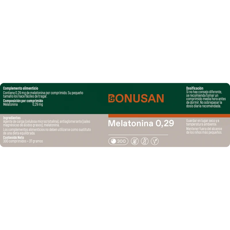 Melatonina 0,29 mg 300 Tabletas | Bonusan