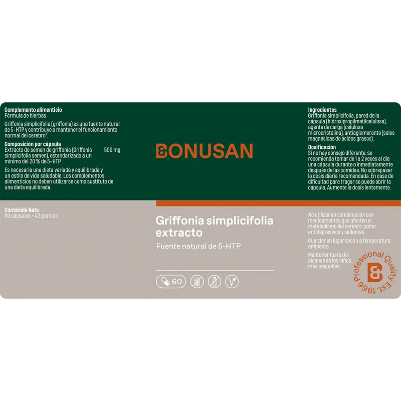 Griffonia Simplicifolia 60 Capsulas | Bonusan