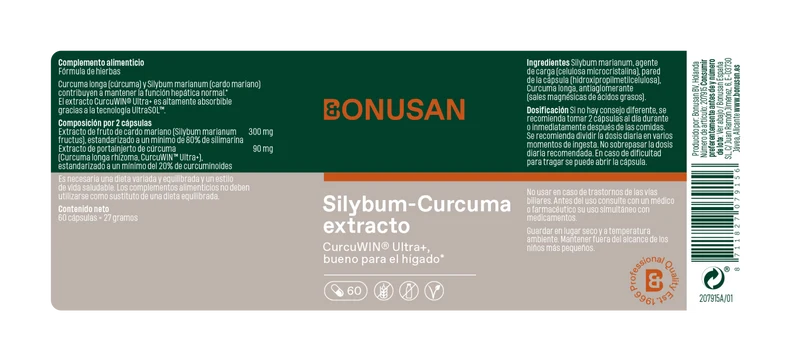 Curcuma Longa Extracto 60 Capsulas | Bonusan