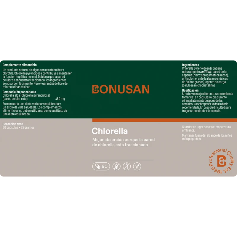 Chlorella 60 Capsulas | Bonusan