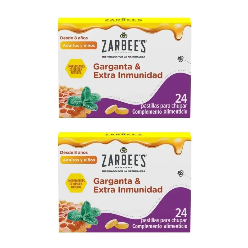 Zarbee'S Throat & Immunity, 2X24 Sticks With Honey, Mint, Zinc & Vit.D