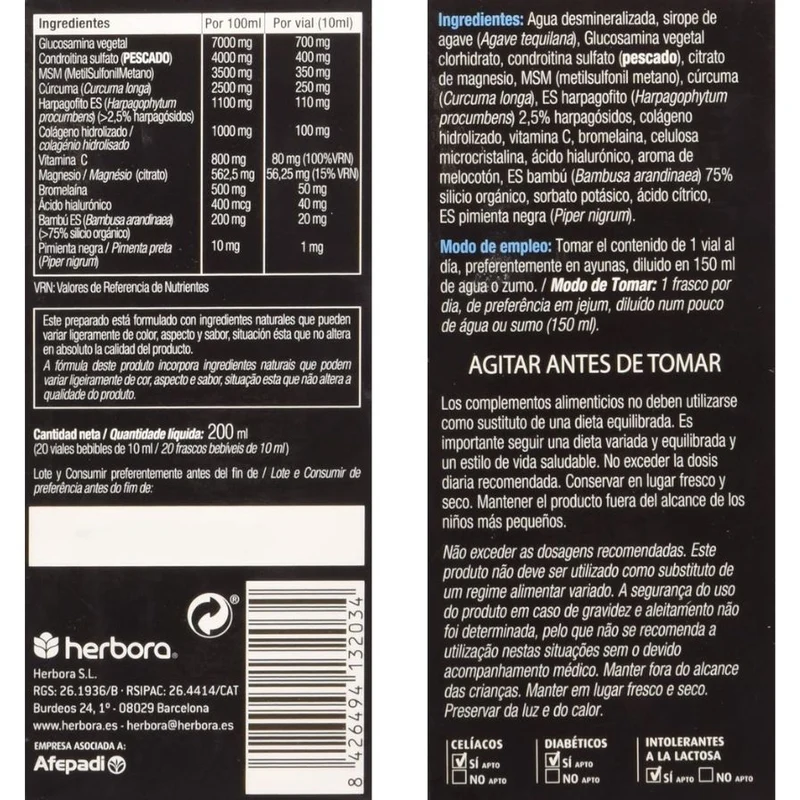 Artioptim Plus 20 Viales | Herbora