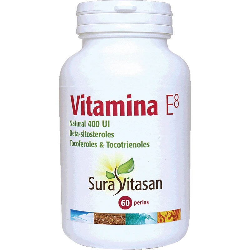 Vitamina E8 400 UI 60 Perlas | Sura Vitasan