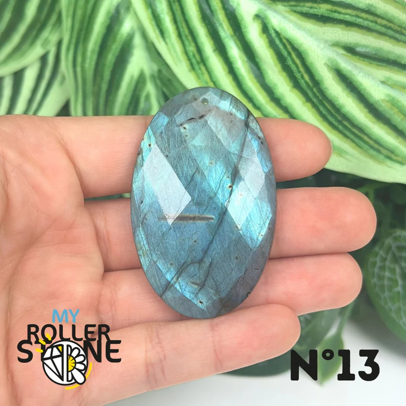 Colgantes de labradorita azul fuego facetada 5A
