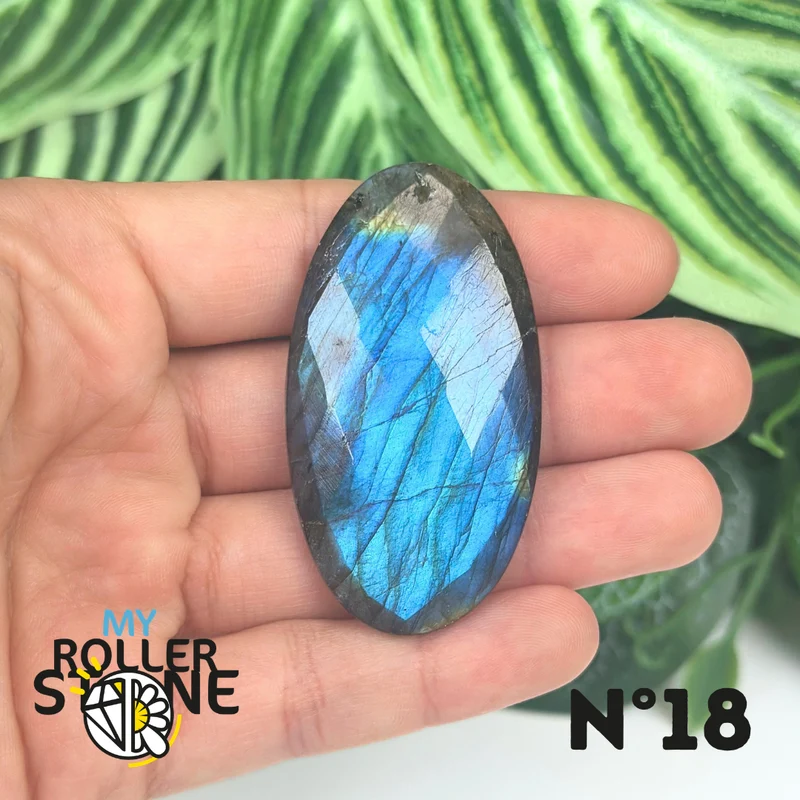 Colgantes de labradorita azul fuego facetada 5A