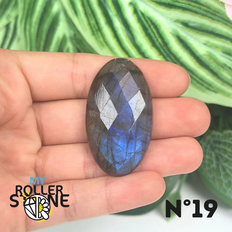 Colgantes de labradorita azul fuego facetada 5A