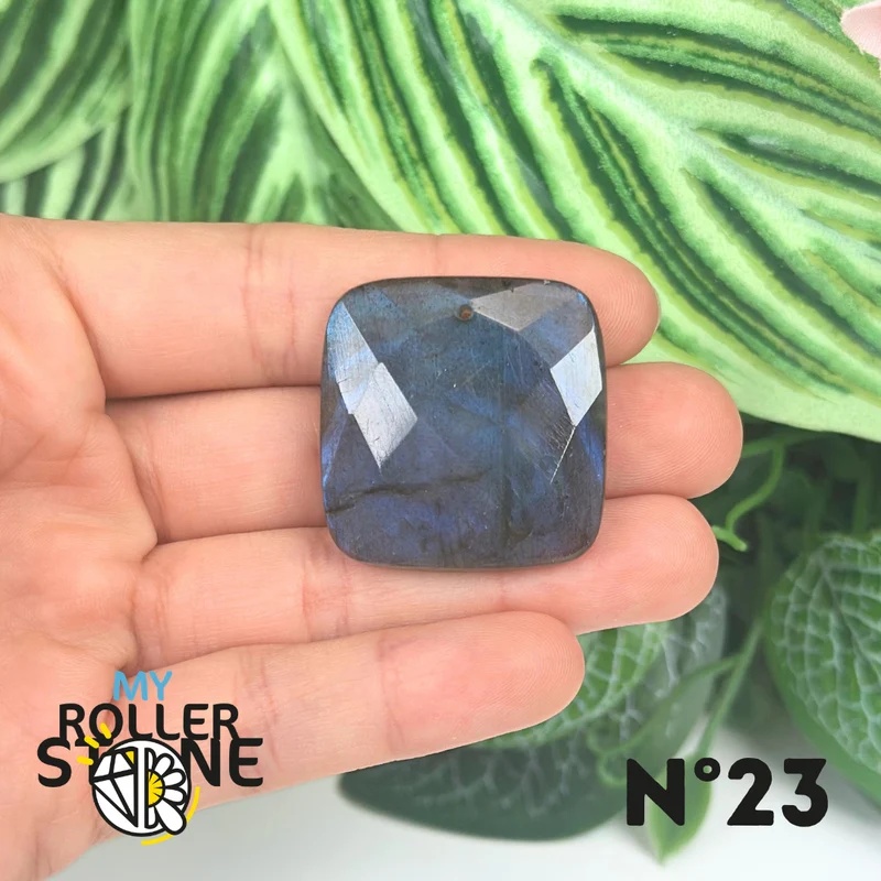 Colgantes de labradorita azul fuego facetada 5A