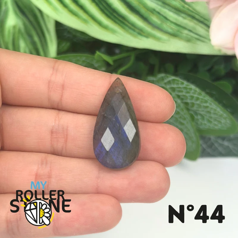 Colgantes de labradorita azul fuego facetada 5A