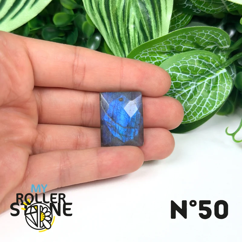 Colgantes de labradorita azul fuego facetada 5A
