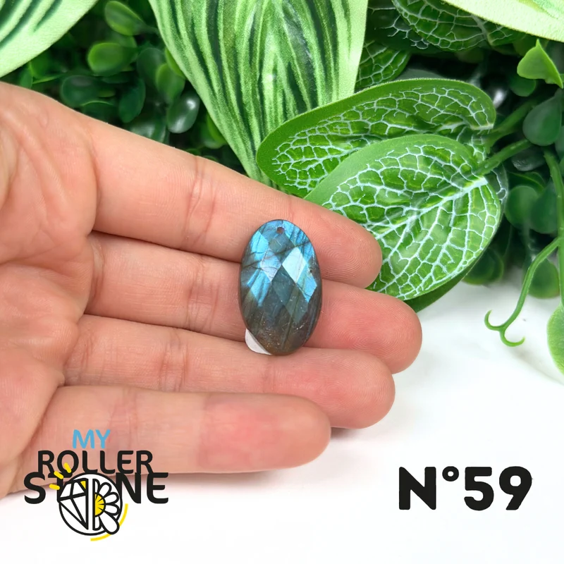 Colgantes de labradorita azul fuego facetada 5A