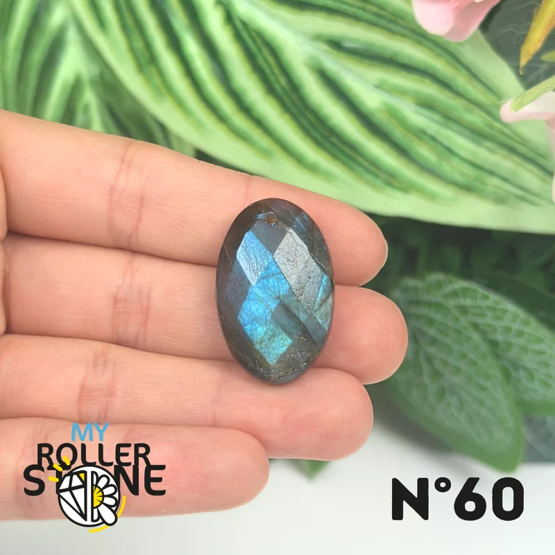 Colgantes de labradorita azul fuego facetada 5A