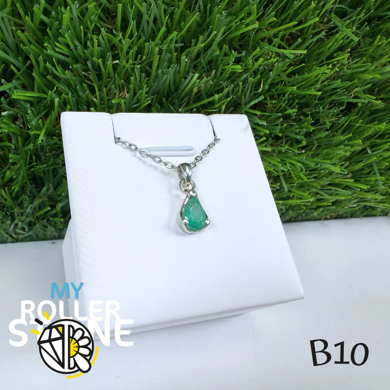 Colgante de esmeralda y plata 925 B10