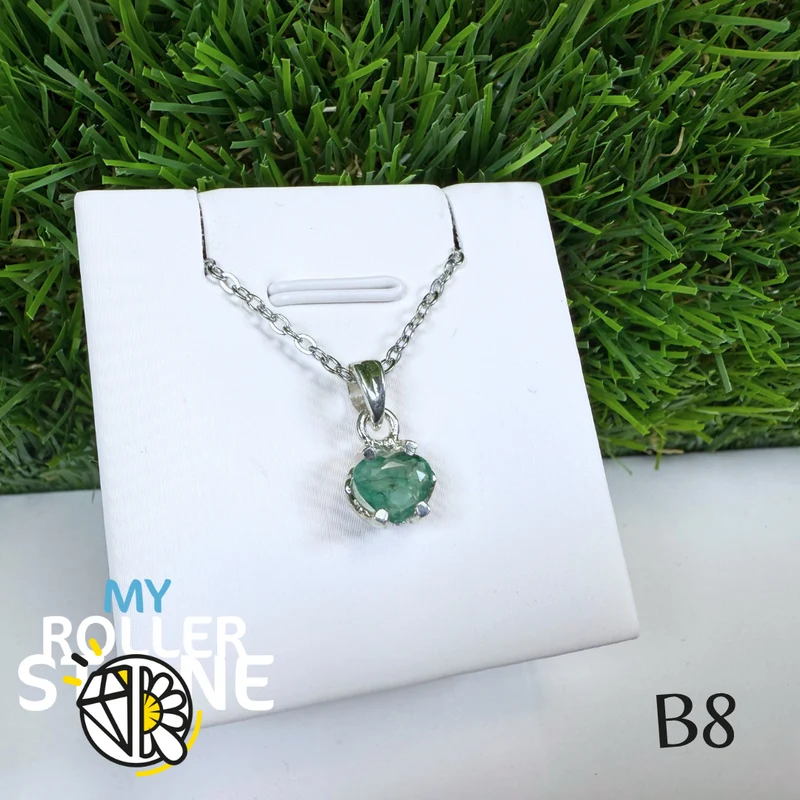 Colgante de esmeralda y plata 925 B8