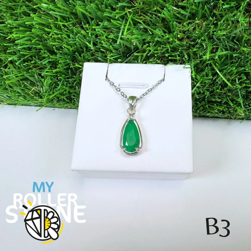 Colgante de esmeralda y plata 925 B3