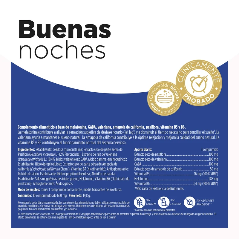Buenas Noches Comprimidos | Eladiet