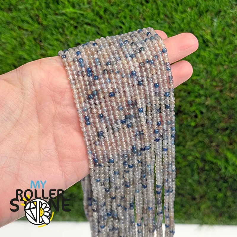Perla de cuarzo - Dumortierita 3MM