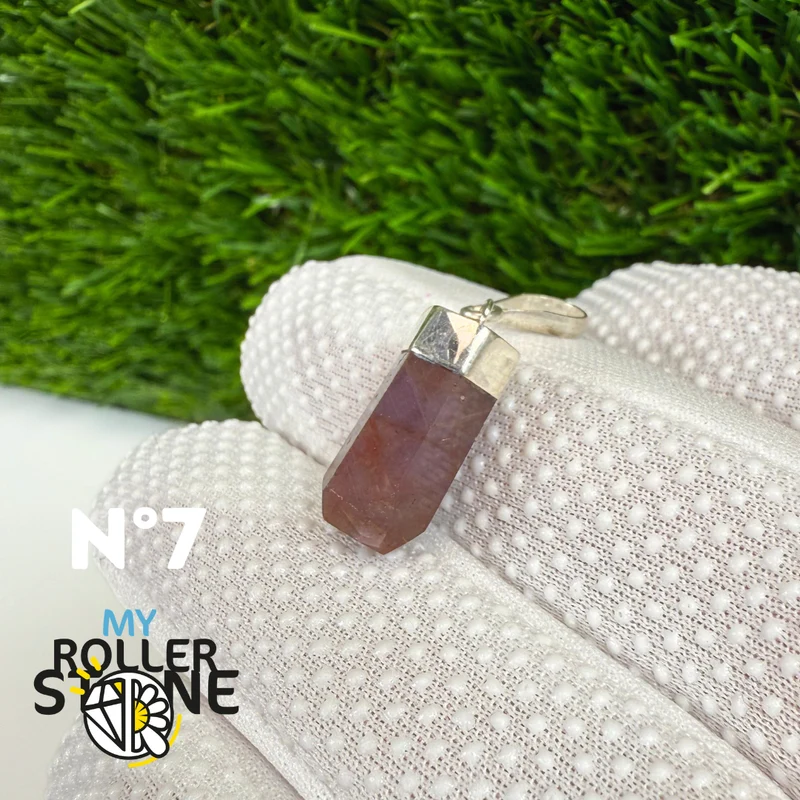 Colgante de rubí y plata