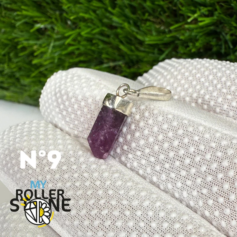 Colgante de rubí y plata