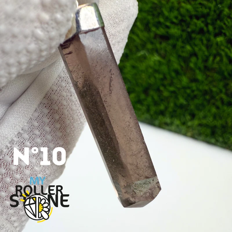 Colgante de cuarzo ahumado y plata