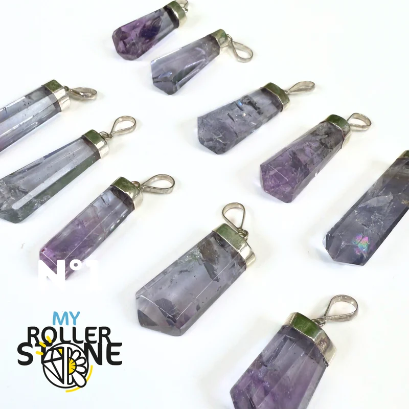 Colgante de fluorita y plata