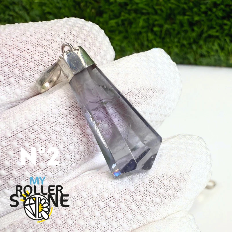 Colgante de fluorita y plata