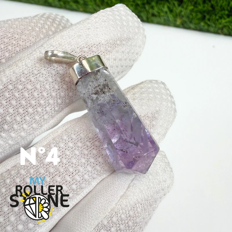 Colgante de fluorita y plata