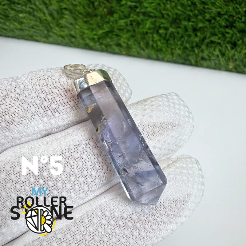 Colgante de fluorita y plata