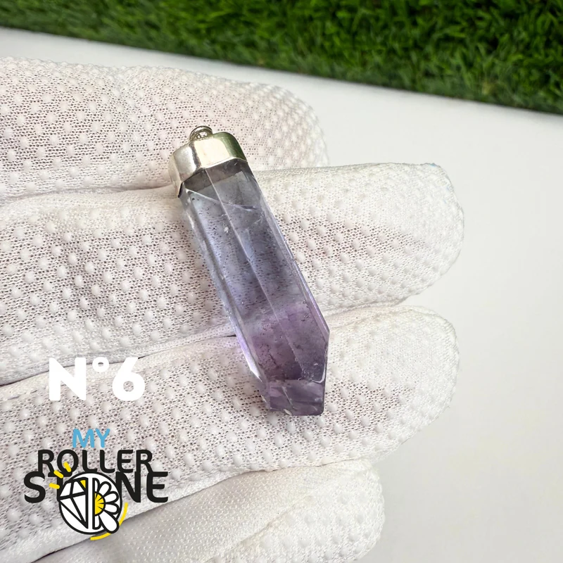 Colgante de fluorita y plata