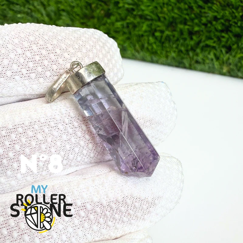 Colgante de fluorita y plata