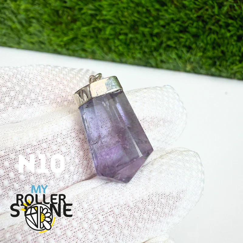 Colgante de fluorita y plata