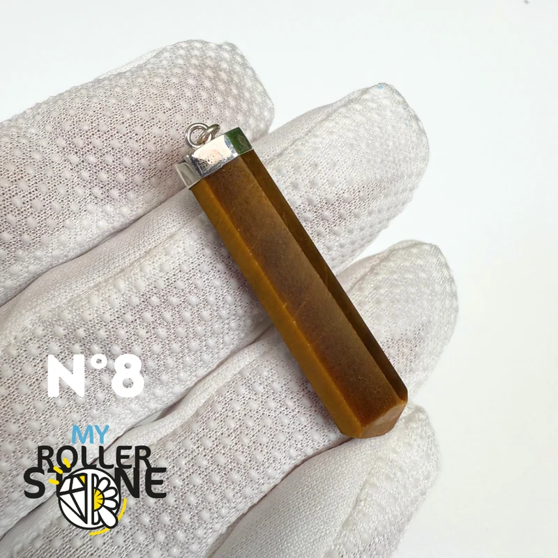 Colgante de ojo de tigre y plata