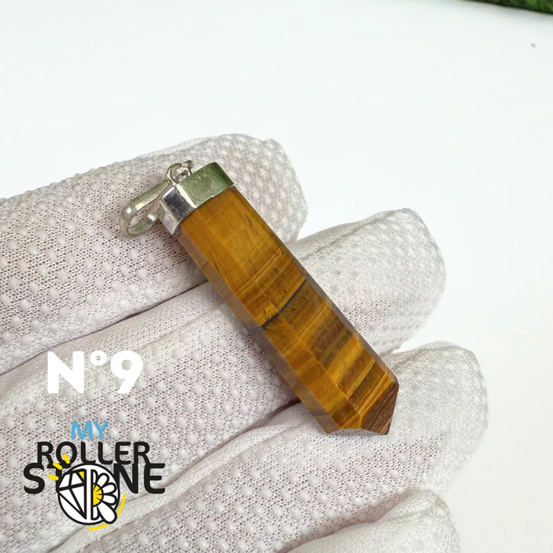 Colgante de ojo de tigre y plata