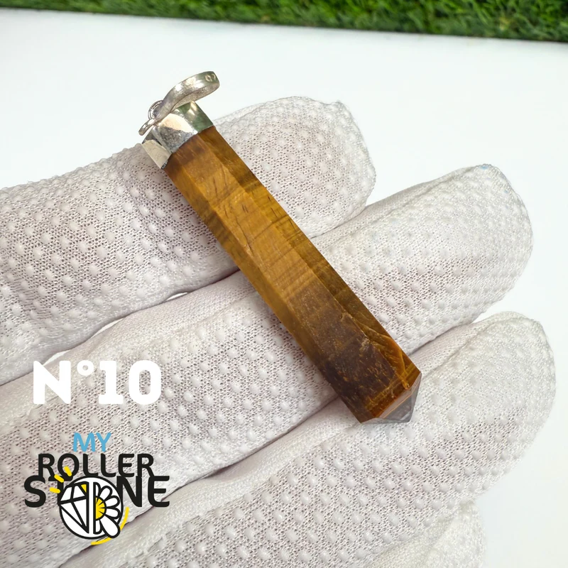 Colgante de ojo de tigre y plata