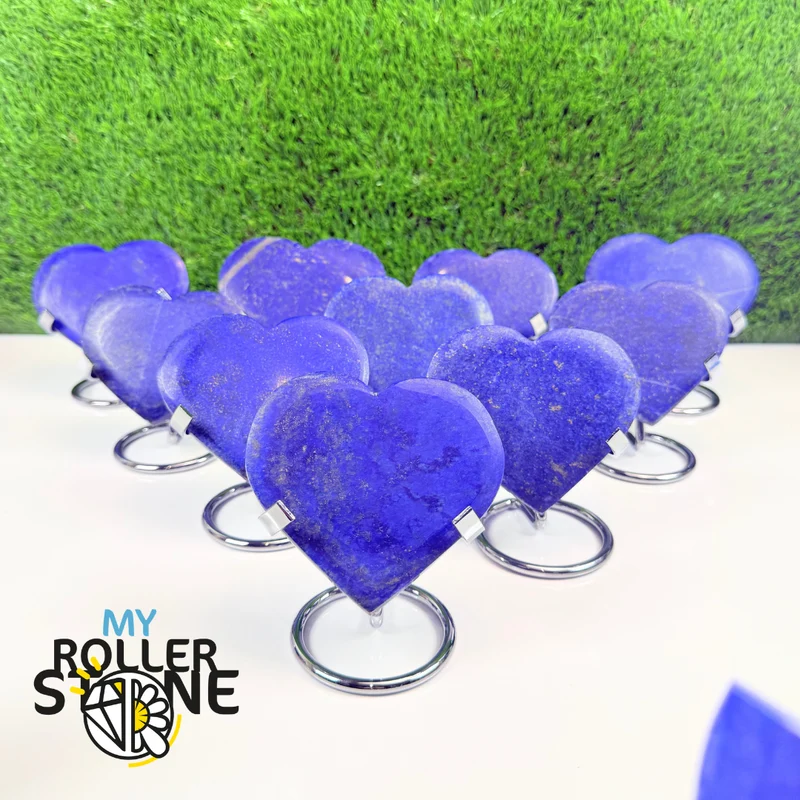 Corazón de lapislázuli con soporte