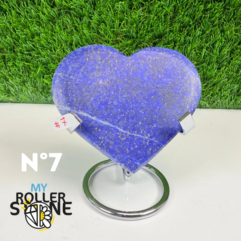 Corazón de lapislázuli con soporte