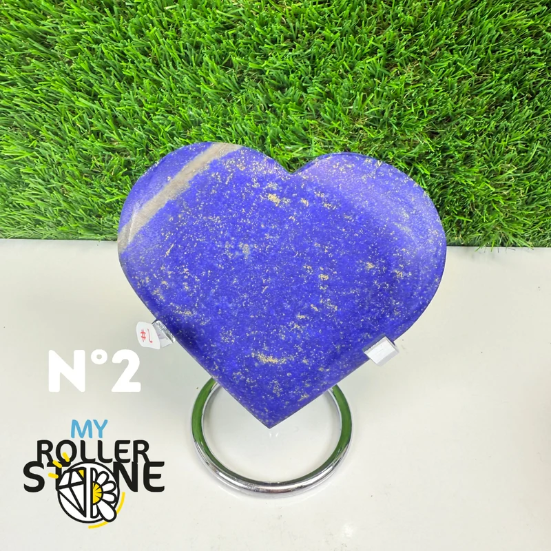 Corazón de lapislázuli con soporte