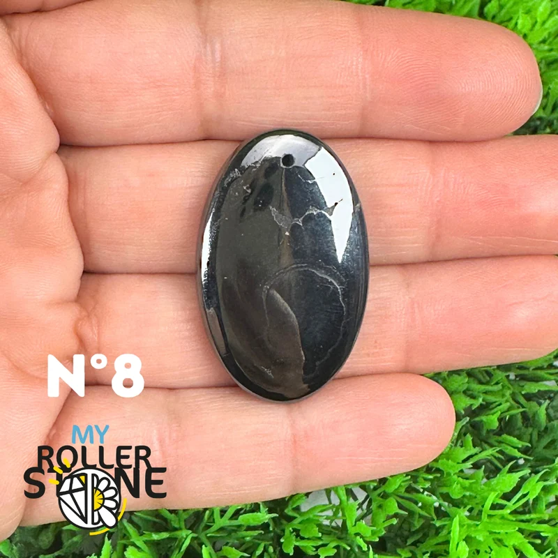 Colgante de plata con psilomelano perforado