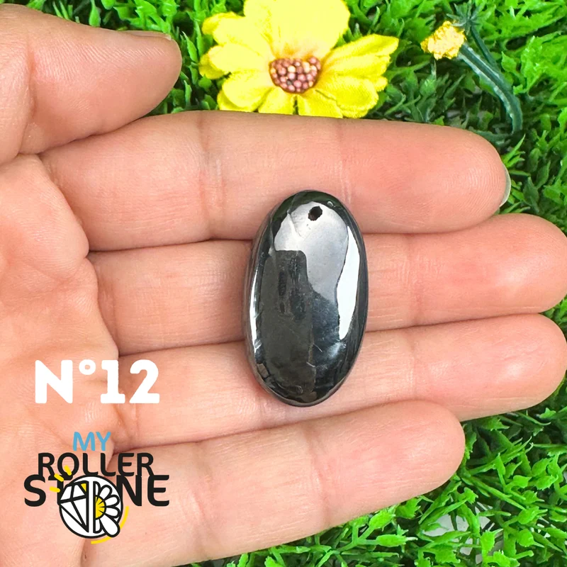 Colgante de plata con psilomelano perforado