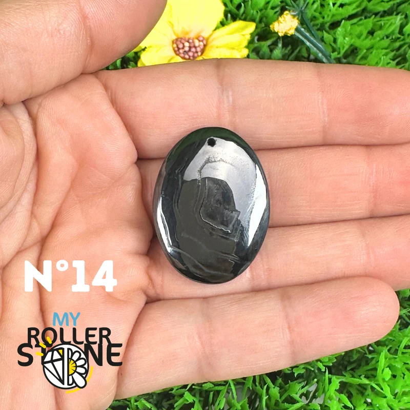 Colgante de plata con psilomelano perforado
