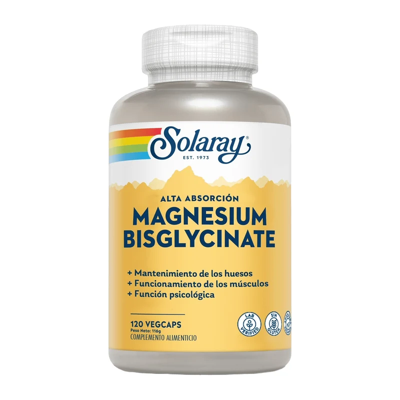 Magnesium Bisglycinate 120 Cápsulas | Solaray