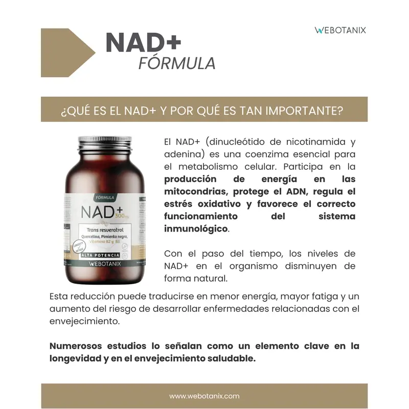 Webotanix Nad+Resveratrol Fórmula, 60 cápsulas