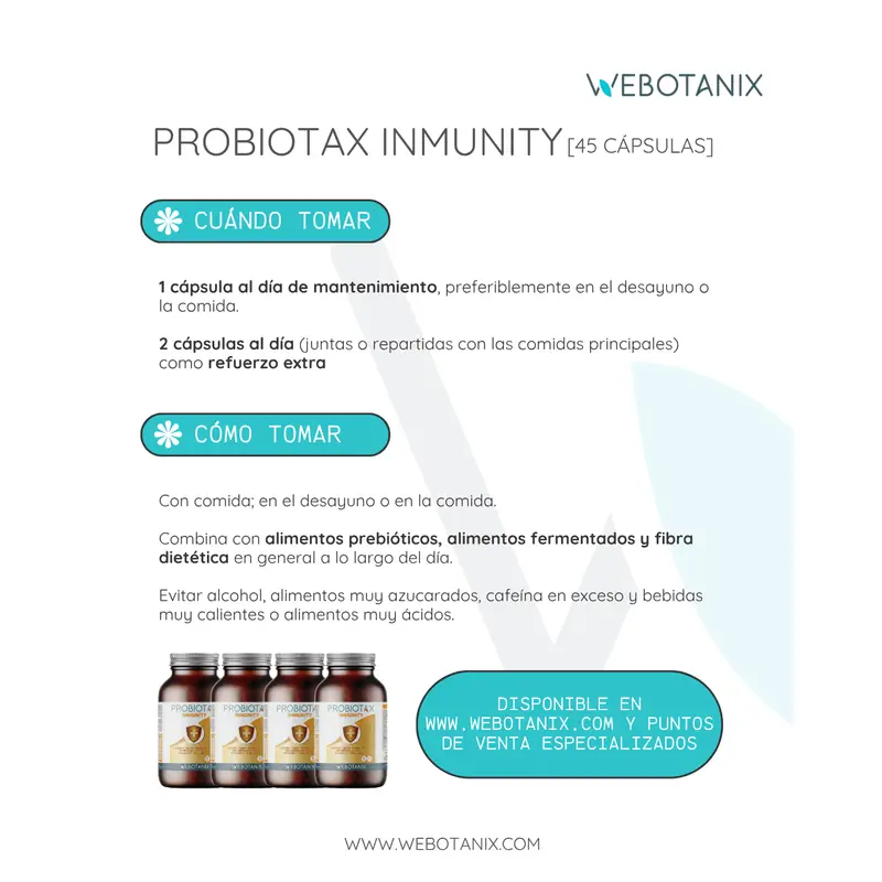 Webotanix Probiotax Immunity, 45 cápsulas