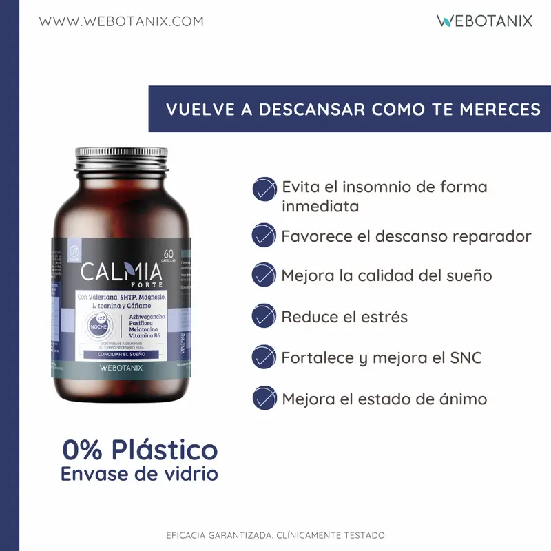 Webotanix Calmia Noche Forte, 60 cápsulas