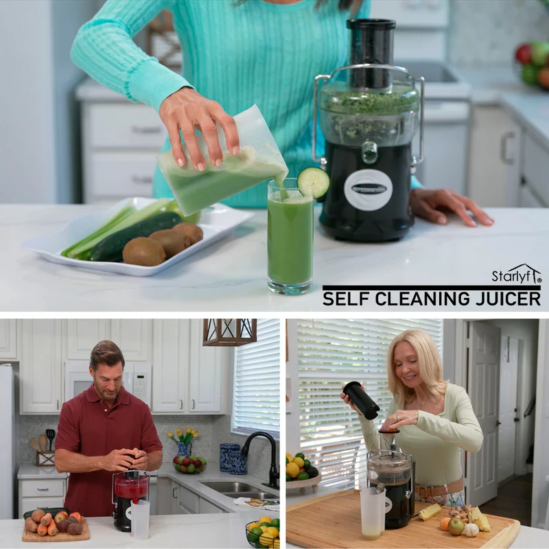 Licuadora con Autolimpieza – Jugo Natural en Segundos, 600W Potencia