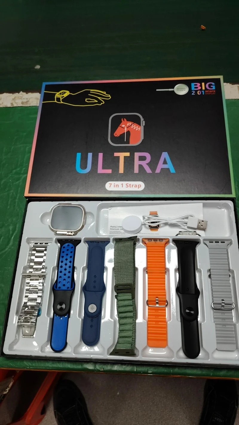 Reloj Inteligente Watch Ultra 7 con 7 Correas Intercambiables | Elegancia y Tecnología en tu Muñeca
