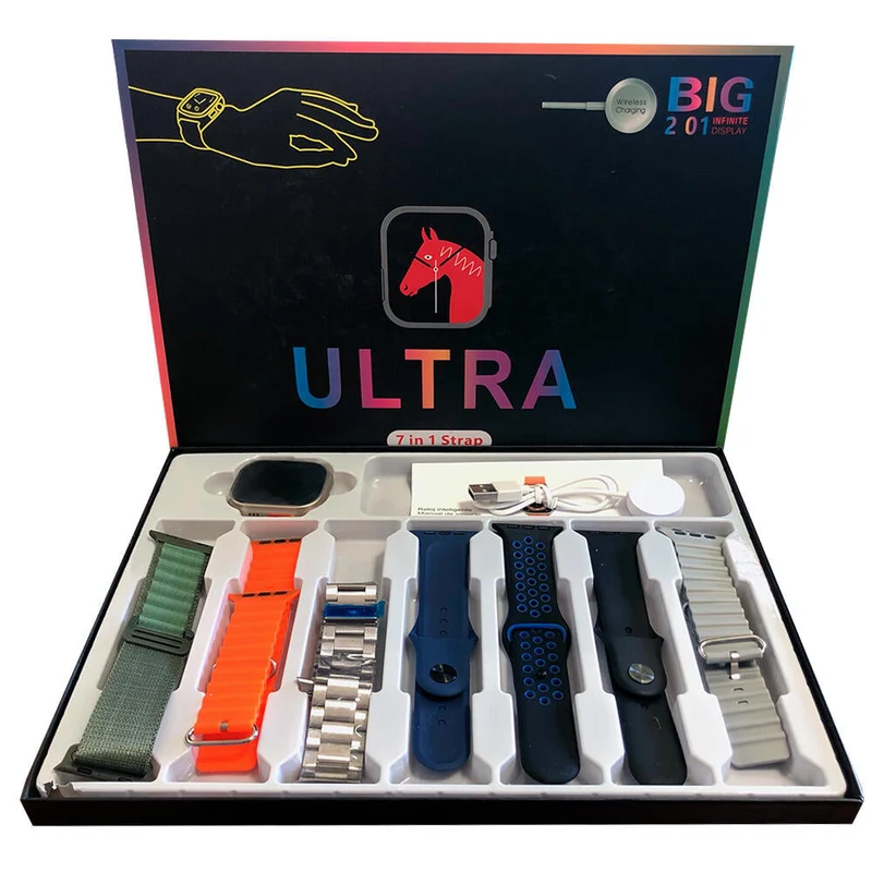 Reloj Inteligente Watch Ultra 7 con 7 Correas Intercambiables | Elegancia y Tecnología en tu Muñeca