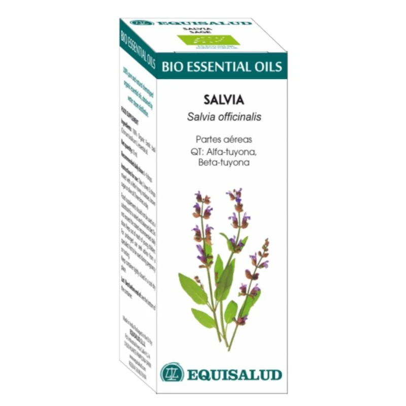 Bio Essential Oil Salvia - Qt: Alfa-Tuyona, Beta-Tuyona 10 Ml. | Equisalud