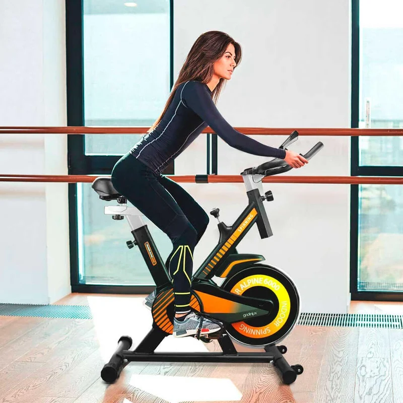 Bicicleta Ciclo Indoor Trainer ALPINE 6000. Volante de Inercia 10 kg Avanzado.